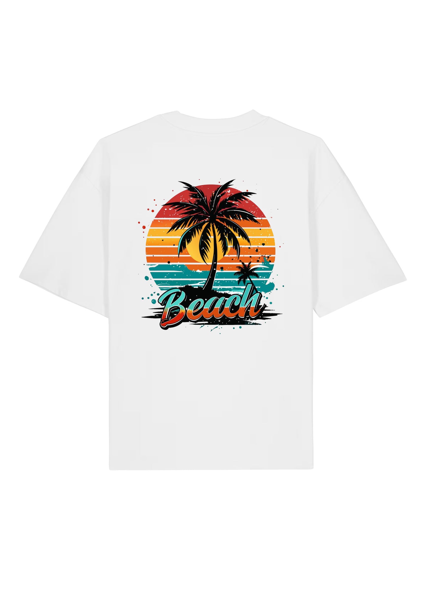 T-Shirt Blanc Imprimé Estival - Collection Beach