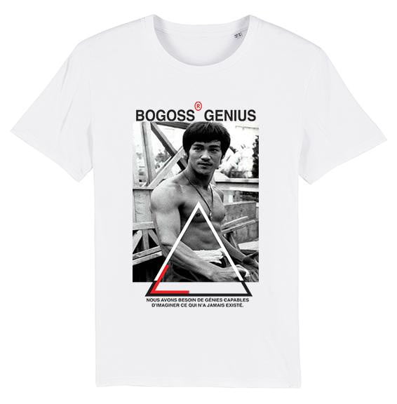 Bruce Lee Tee shirt blanc BG - bogossgenius