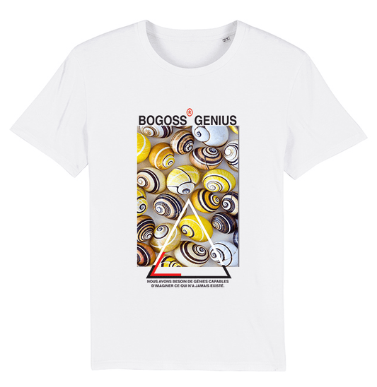 Escargots t-shirt Blanc Bio - bogossgenius