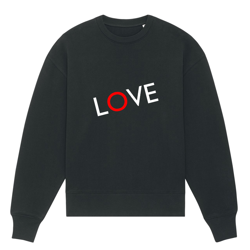 Love Black sweatshirt col rond mixte