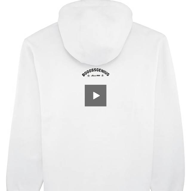 Sweatshirt blanc à capuche bogossgenius 1999 - bogossgenius