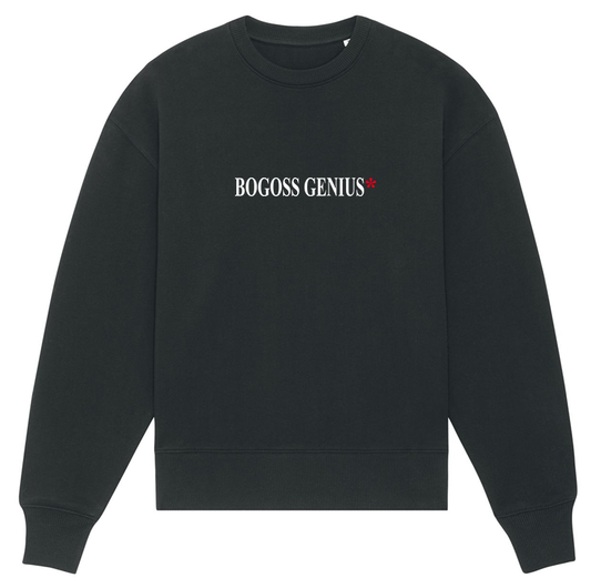 New Black Bogoss Genius® sweatshirt with white logo