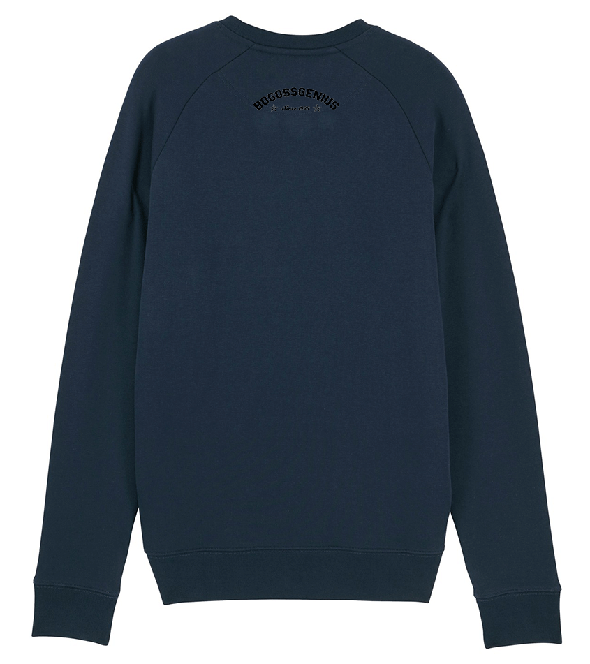 bogossgenius® organic cotton black sweatshirt