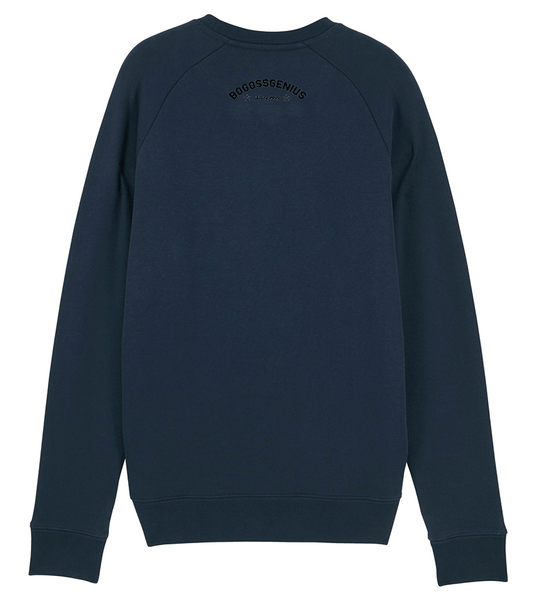 bogossgenius® organic cotton black sweatshirt