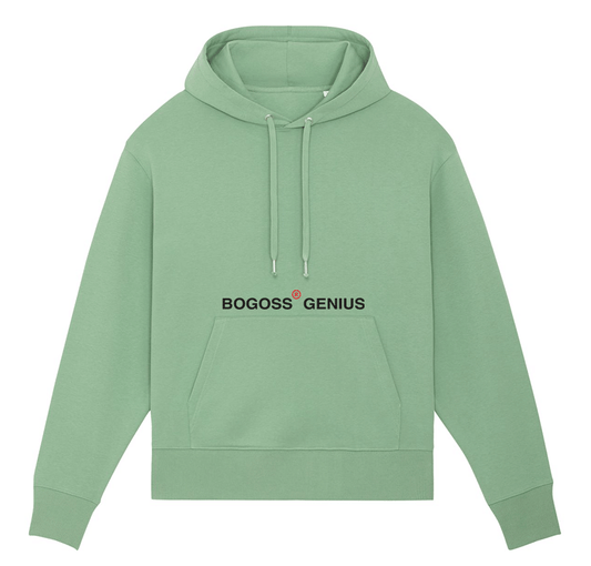 Iconic bogossgenius® hooded sweatshirt in dusty mint color