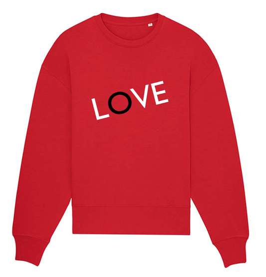 LOVE Unisex red sweatshirt