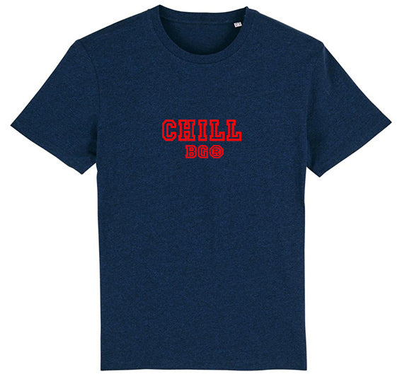Black heather blue t-shirt bogossgenius chill BG® - bogossgenius