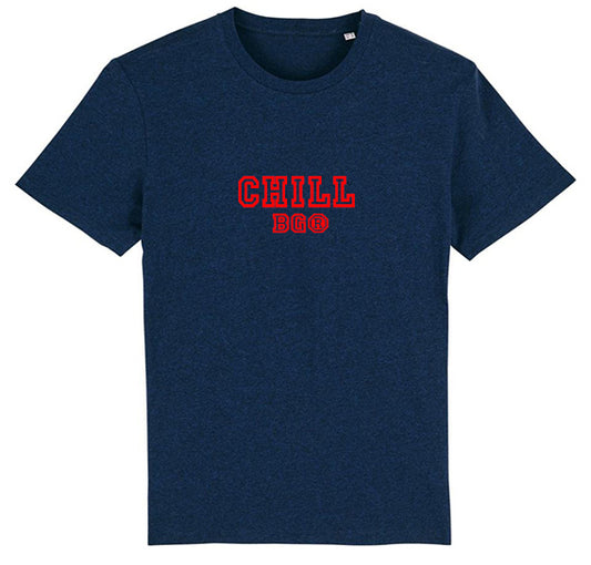 Black heather blue t-shirt bogossgenius chill BG® - bogossgenius