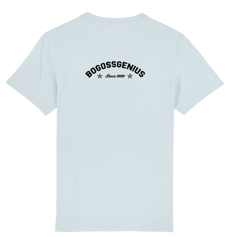 Skate icon t-shirt bleu imprimé - bogossgenius