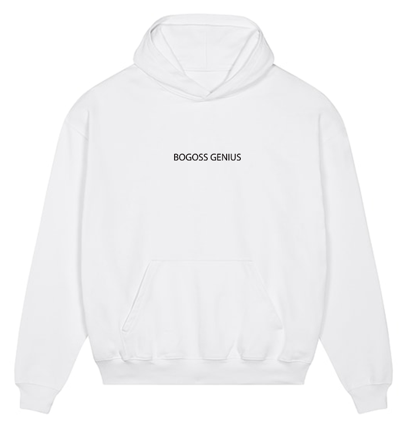 WHITE ORGANIC COTTON SWEATHIRT BOGOSSGENIUS®