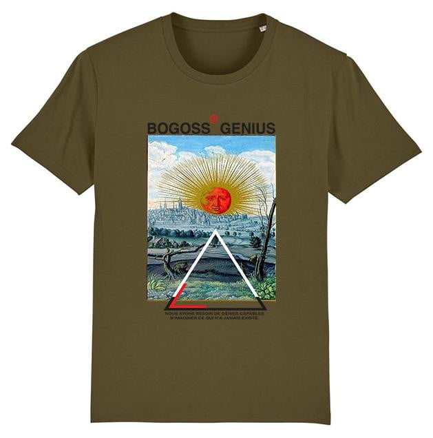 Soleil Rouge t-shirt kaki imprimé - bogossgenius