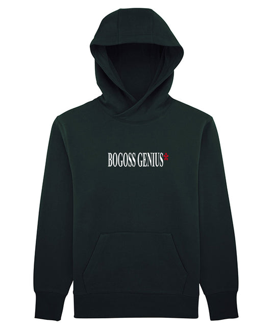 BOGOSSGENIUS®-Sweat noir à capuche imprimé blanc - bogossgenius