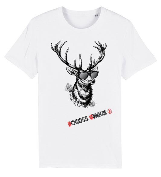 au cerf cool tee shirt blanc bogossgenius® - bogossgenius