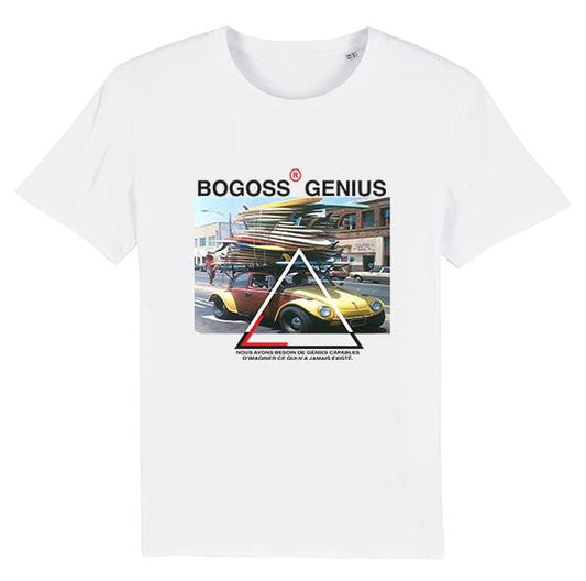 T-shirt blanc surf style - bogossgenius