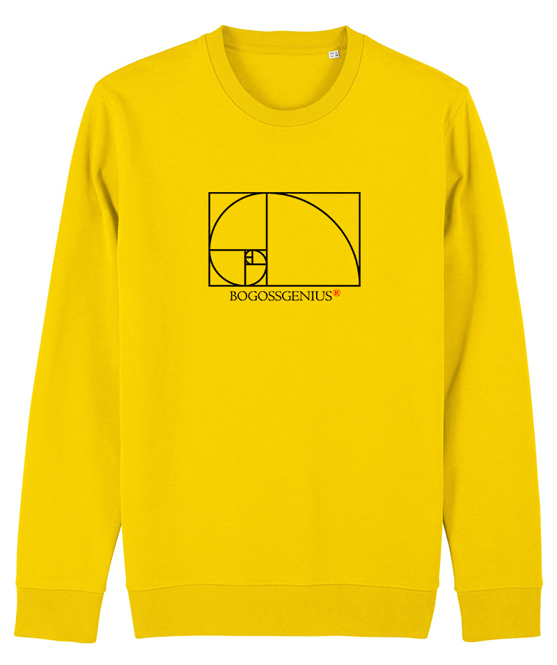 SWEAT JAUNE HOMME BOGOSSGENIUS® LE NOMBRE D'OR - bogossgenius