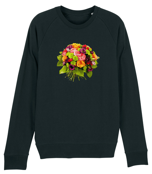 BOUQUET OF FLOWERS BLACK SWEATSHIRT