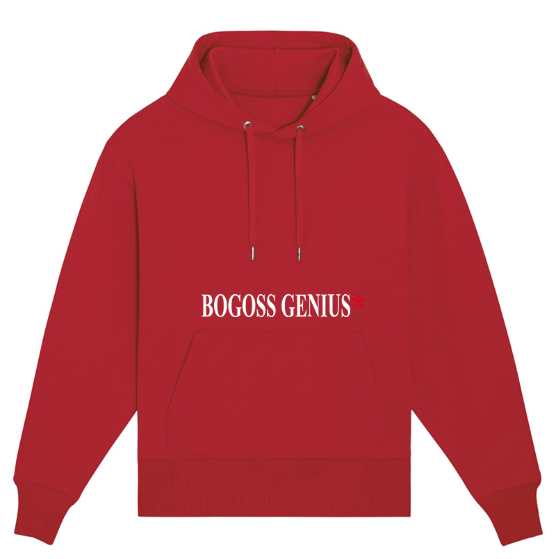 Sudadera roja con capucha y cordones