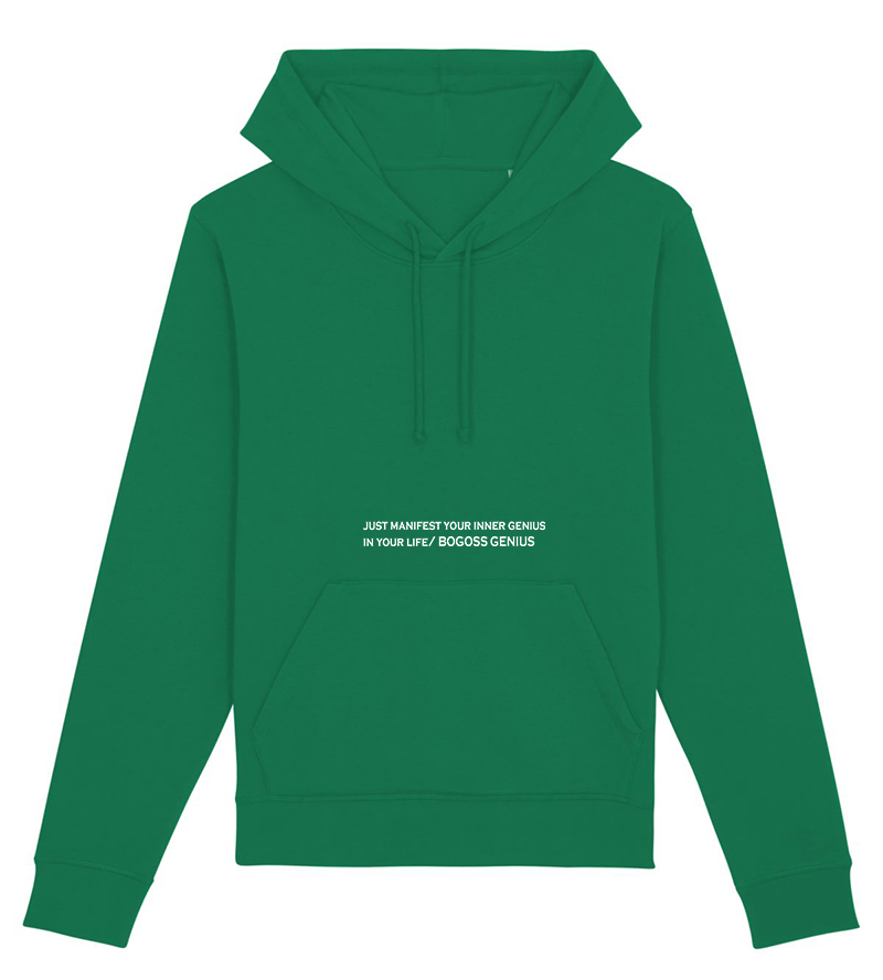 GENIO INTERIOR LIBRE - SUDADERA CON CAPUCHA VERDE BOGOSSGENIUS