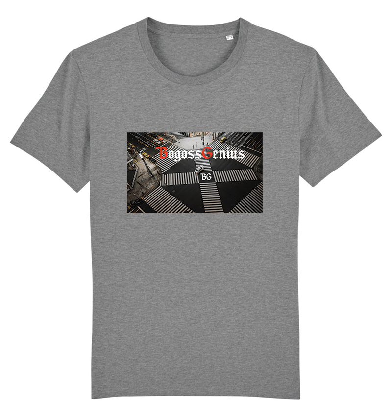 Japan street t-shirt mid heather grey - bogossgenius