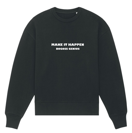 MAKE IT HAPPEN MIXED ROUND NECK SWEATSHIRT
