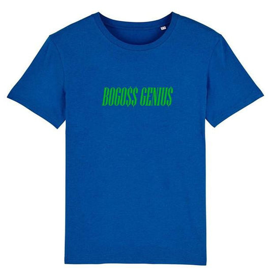 Mid heather blue T-shirt bg$ - bogossgenius
