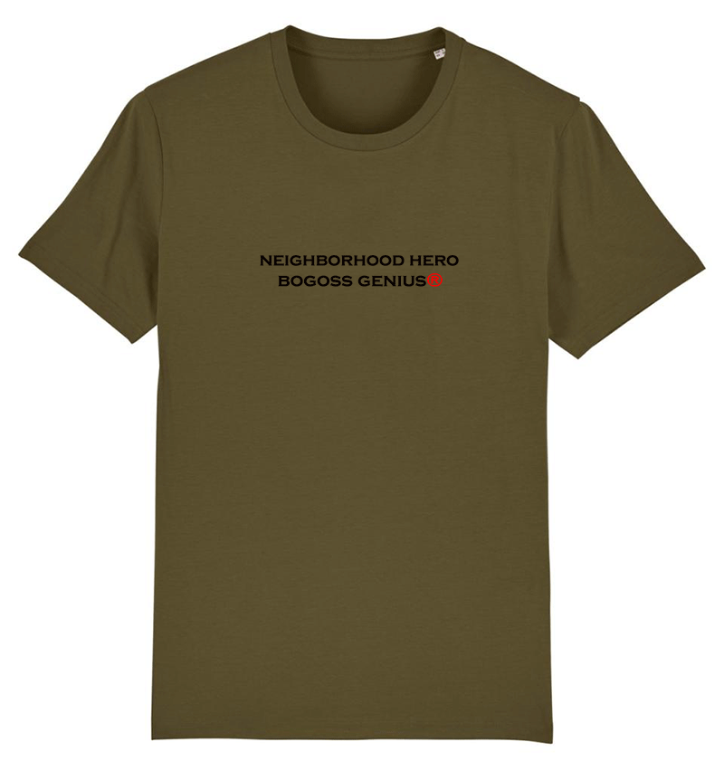 Neighborhood Hero BG Printed Khaki T-Shirt