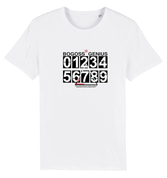 Les Nombres t-shirt blanc imprimé BG chiffres et nombres - bogossgenius