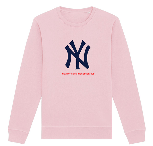 PINK SWEATSHIRT MEN WOMEN NYC-BG