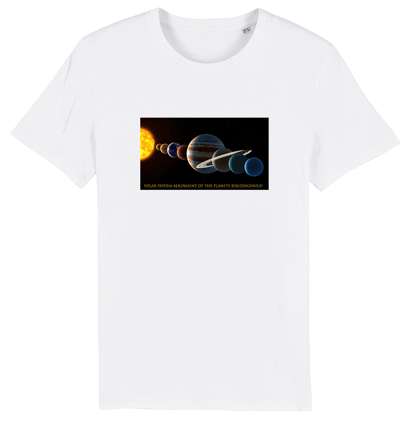 Alignement des planètes tee shirt blanc - bogossgenius