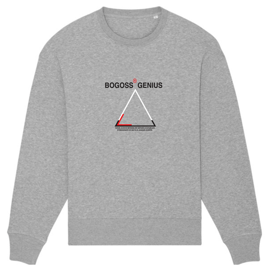 Organic cotton sweatshirt heather gray Bogoss Genius®