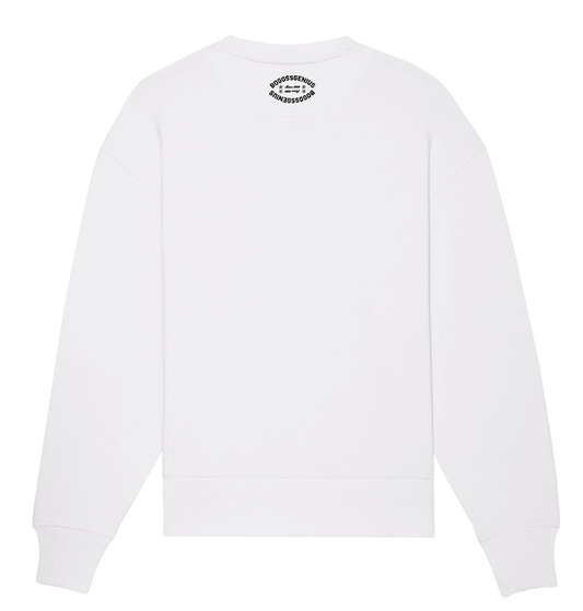 White organic cotton sweatshirt Love design