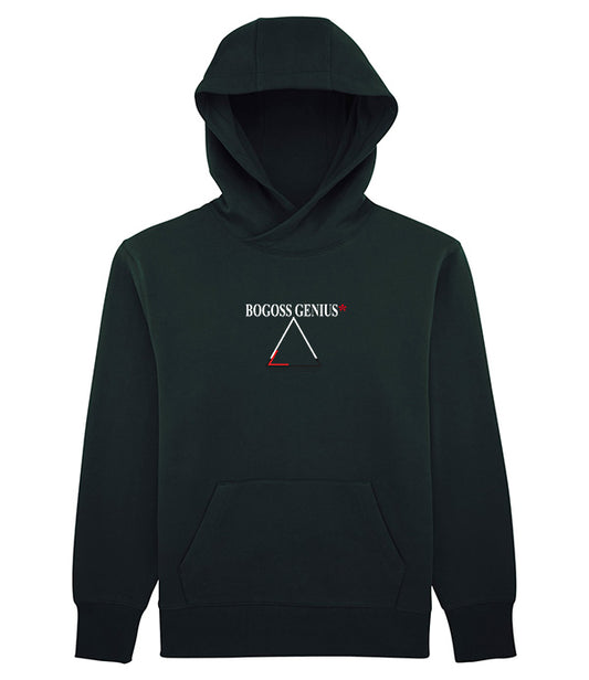 sweat noir à capuche lion rouge bg - bogossgenius