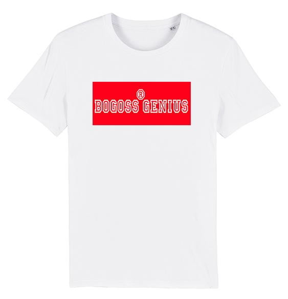 t-shirt baby blue logo rouge bogossgenius - bogossgenius