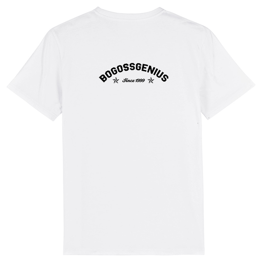 Tee-shirt blanc en coton bio skate icon - bogossgenius