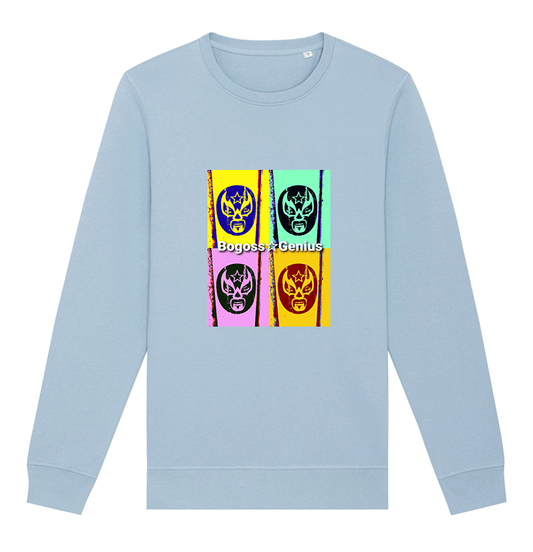 Superhero sky blue printed unisex sweatshirt