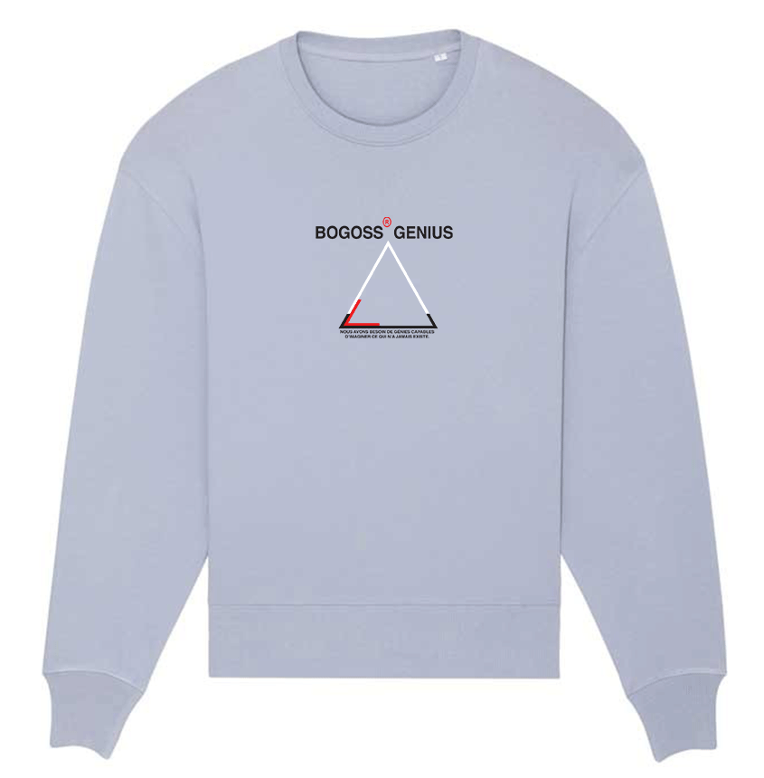 sweatshirt mixte col rond couleur serene blue