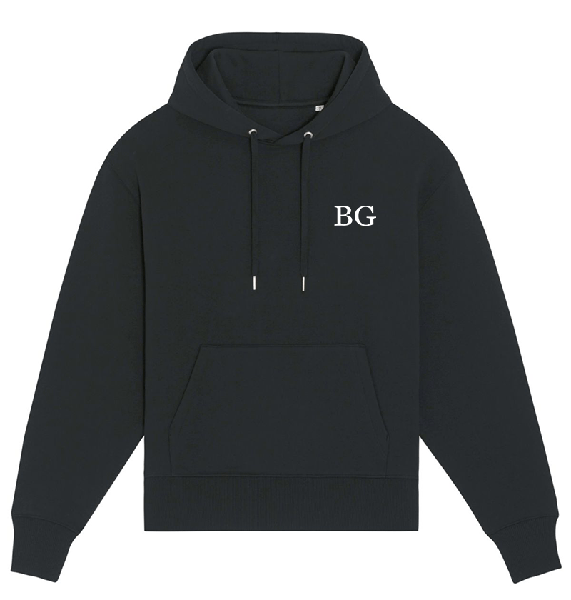 White BG Logo Hoodie
