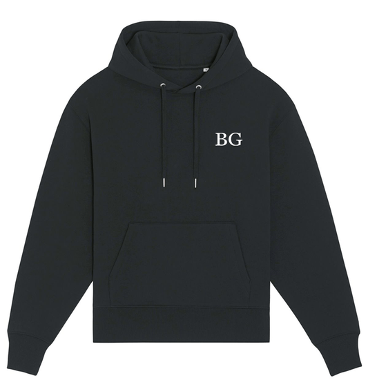 White BG Logo Hoodie
