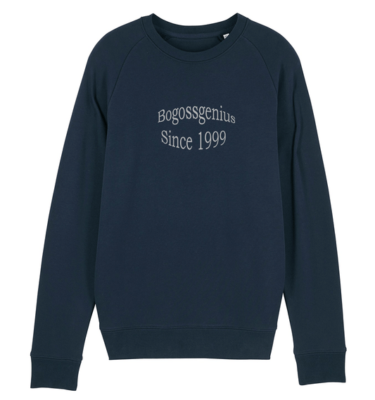 Stylish printed unisex French navy sweatshirt