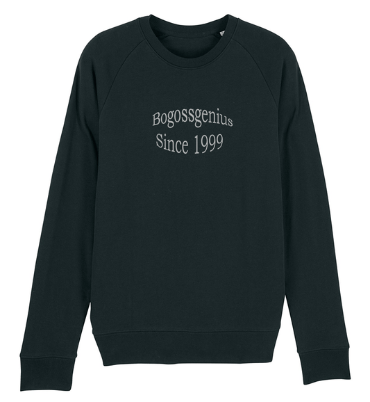 Stylish printed unisex black sweatshirt