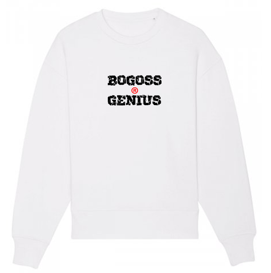 WHITE BOGOSS GENIUS® CRACKED SWEATSHIRT