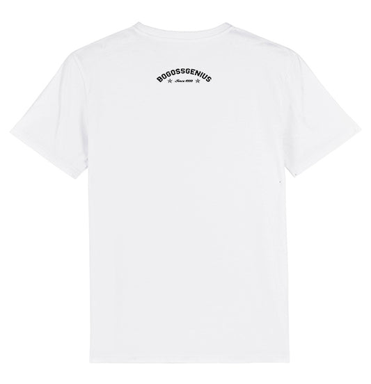 T-shirt blanc col rond no rules no limits - bogossgenius