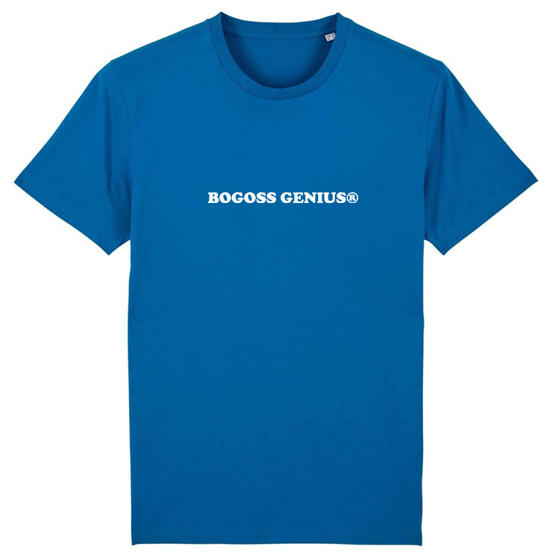 BOGOSSGENIUS® WHITE BOX LOGO T-SHIRT ROYAL BLUE - bogossgenius