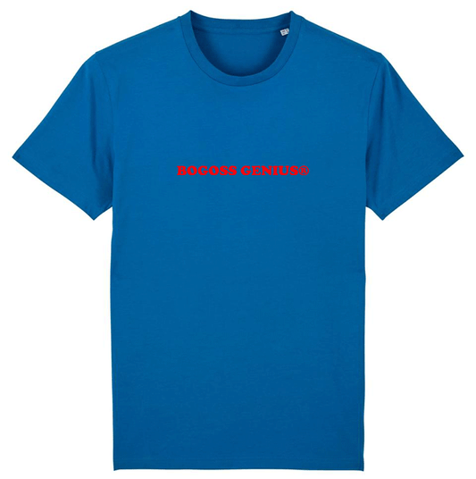 BOGOSSGENIUS® RED BOX LOGO T-SHIRT ROYAL BLUE - bogossgenius