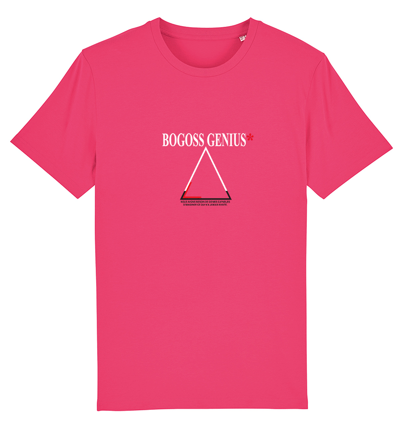 TEE SHIRT BOGOSSGENIUS RASPBERRY FRAMBOISE LOGO TRIANGLE