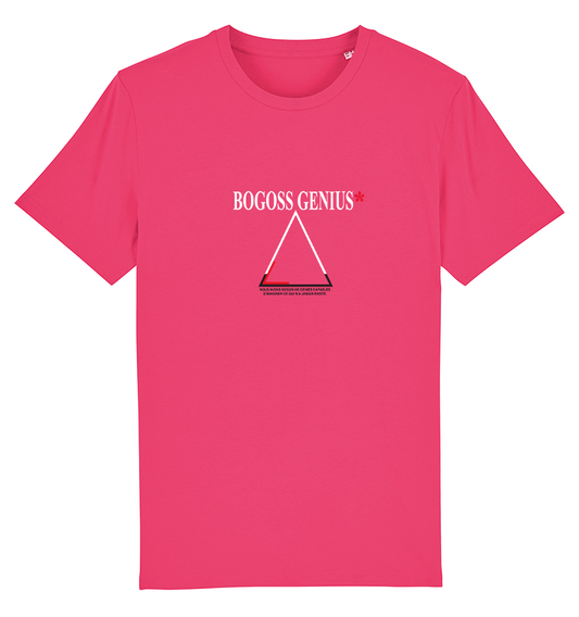BOGOSSGENIUS RASPBERRY RASPBERRY LOGO TRIANGLE T-SHIRT