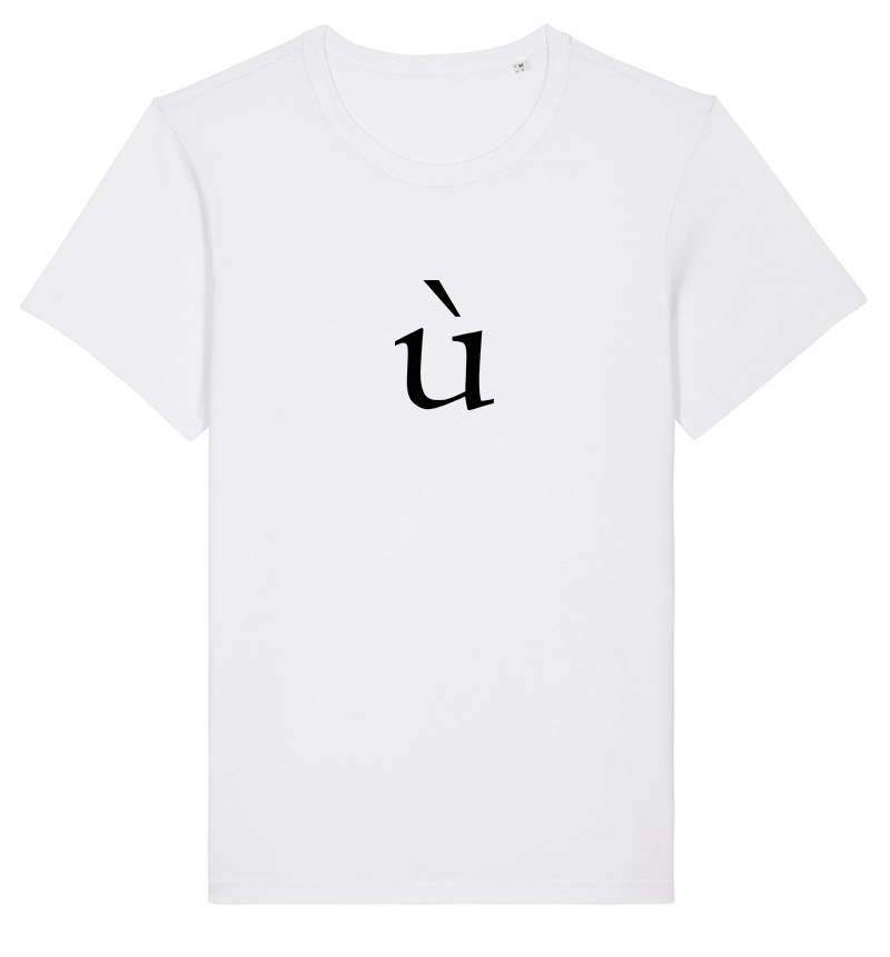 T-SHIRT BLANC IMPRIMÉ NOIR Ù - bogossgenius