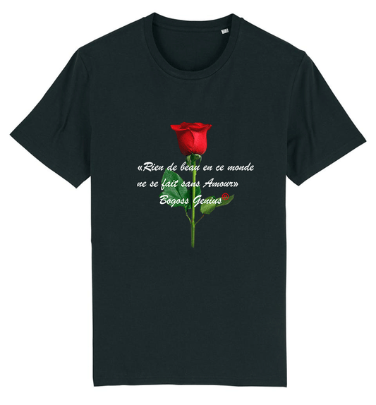 Valentine's Day Love Unisex Black T-Shirt