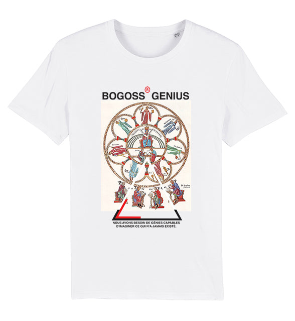 Les 7 arts libératoires t-shirt blanc BG - bogossgenius