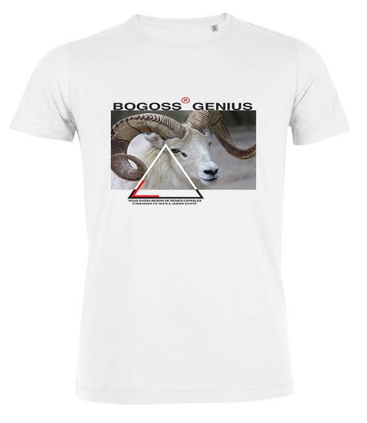 T-shirt imprimé image bouc, bélier - bogossgenius